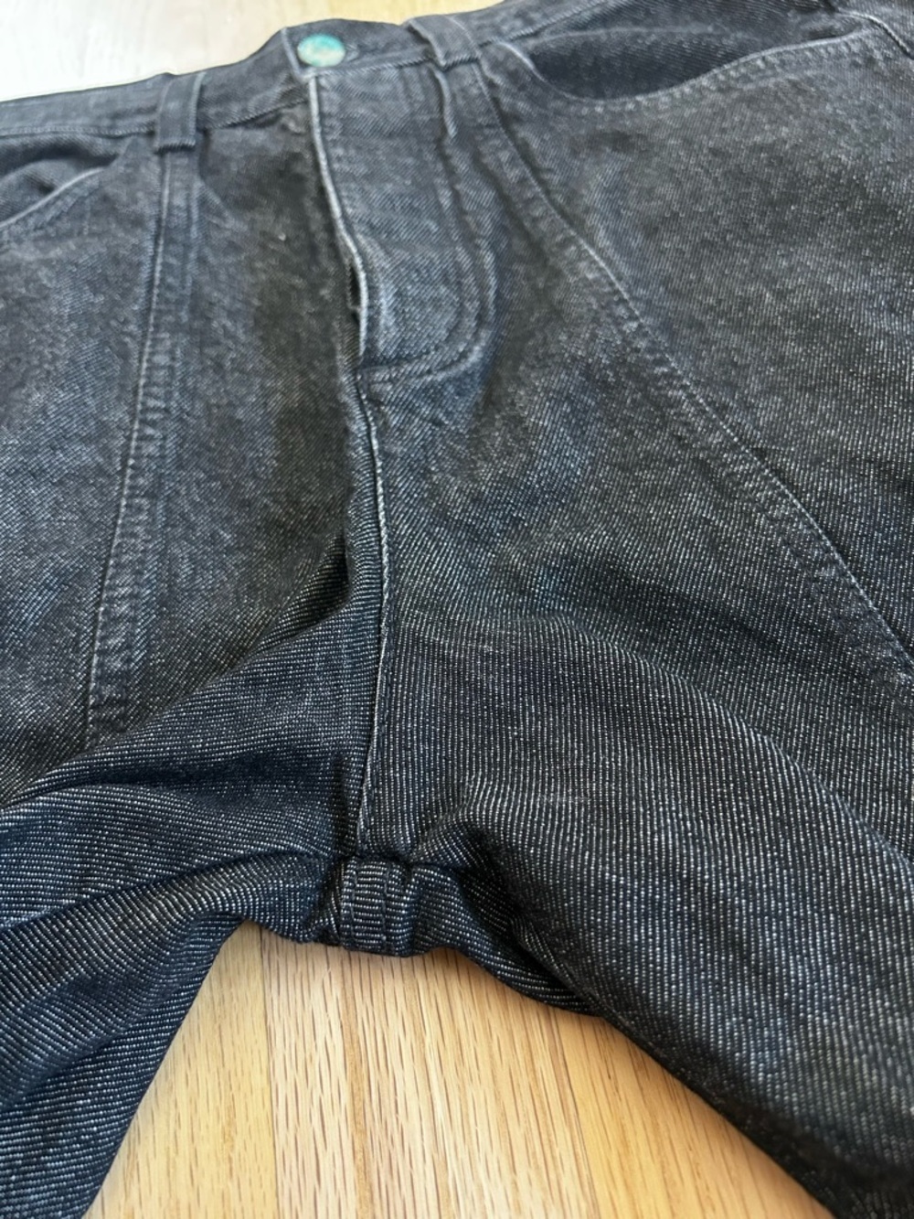 COS mid-rise relaxed wide leg barrel jeans cotton washed black size 29 - Picture 8 of 11